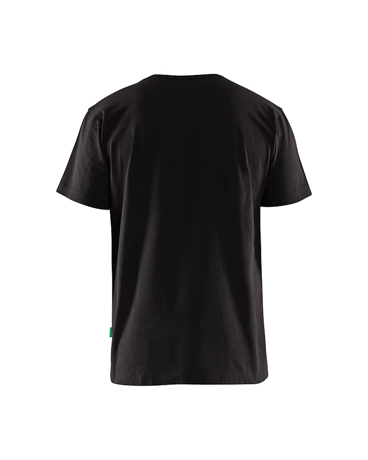 Black t-shirt on a white background