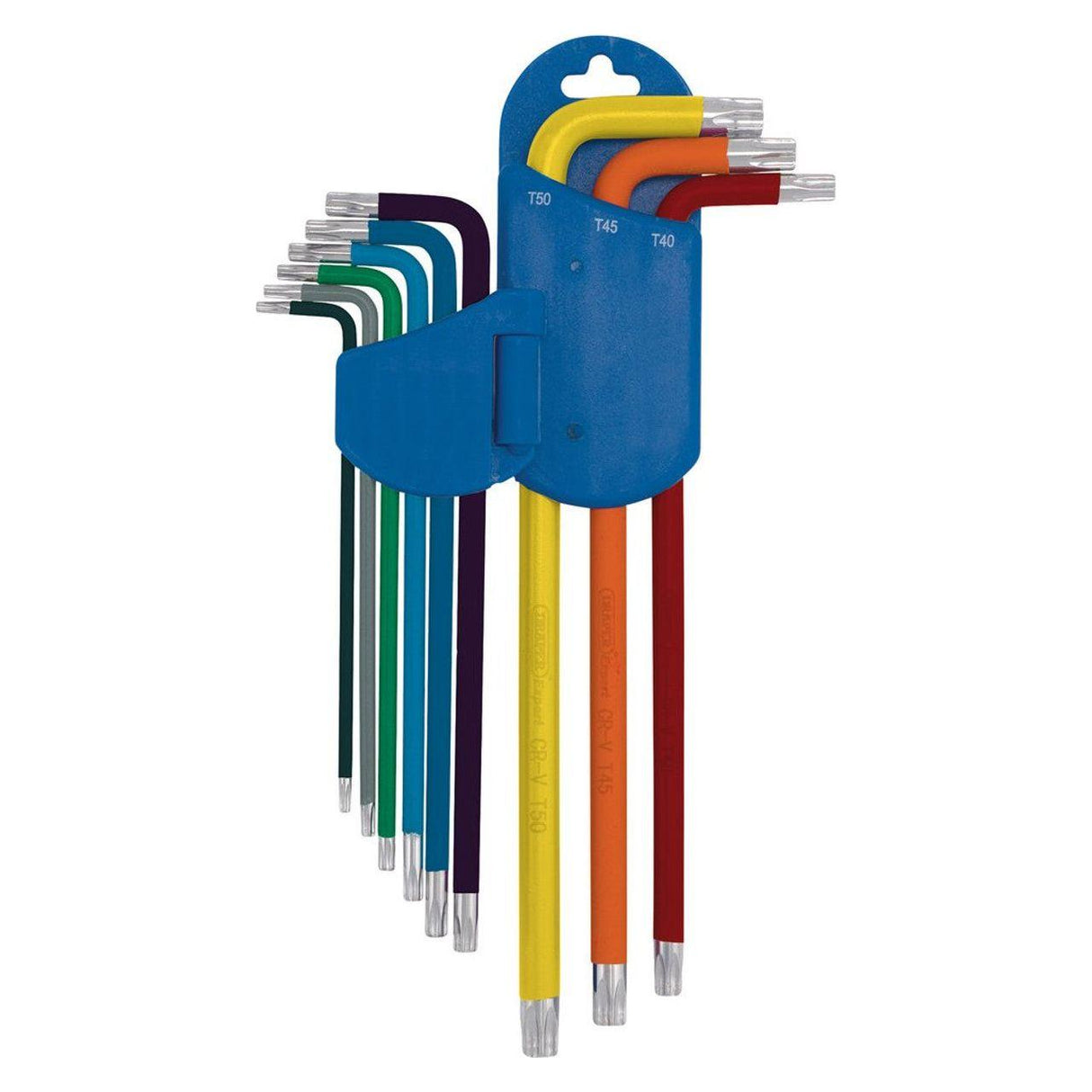 Draper Expert TX-STAR® Metric Extra-long Arm Key Set, Colour Coded (9 Piece)