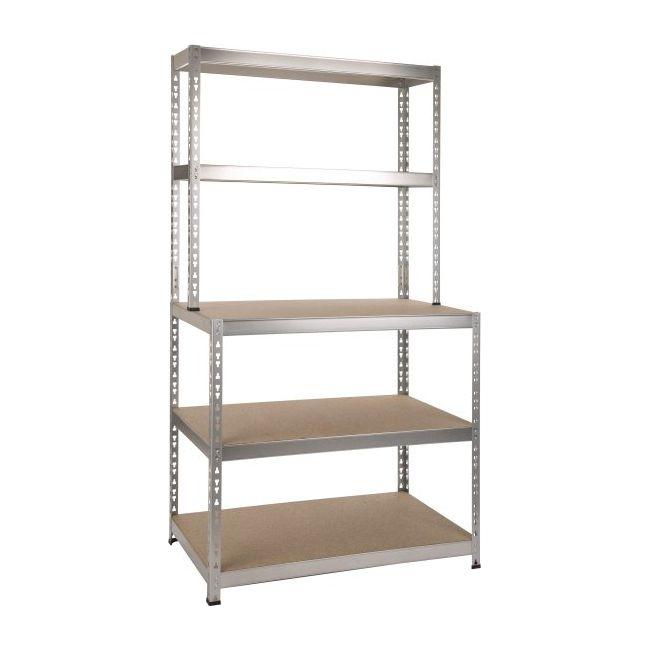 Galvanised Boltless Shelving Shelf and WorkBench