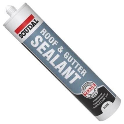 Soudal Roof & Gutter Sealant | Black - 290ml