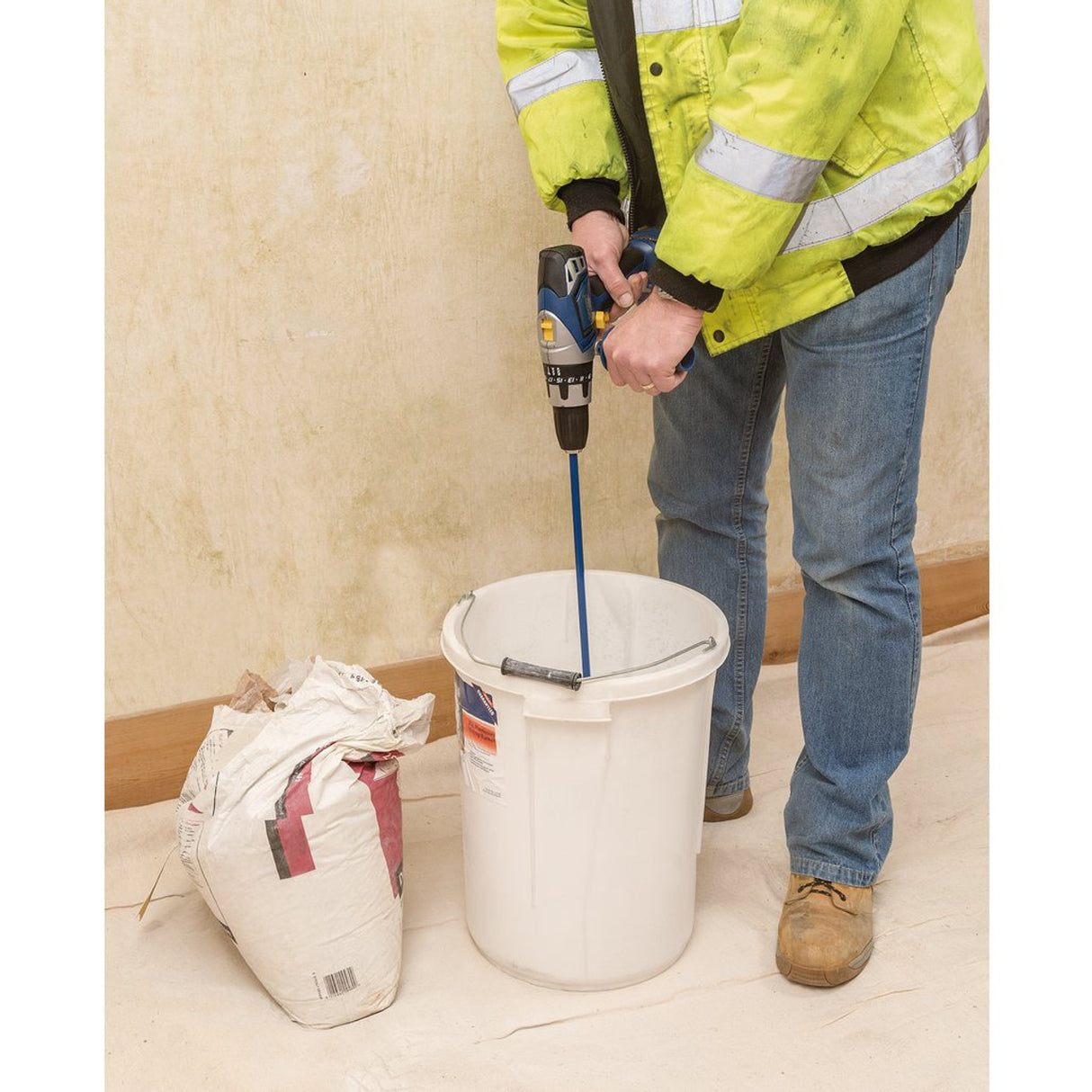 Draper Plasterers Mixing Bucket - 25L | White