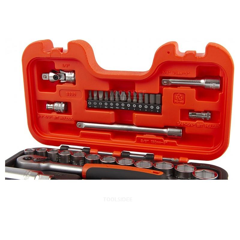 Bahco 34 Piece 3/8in Square Drive Socket Set