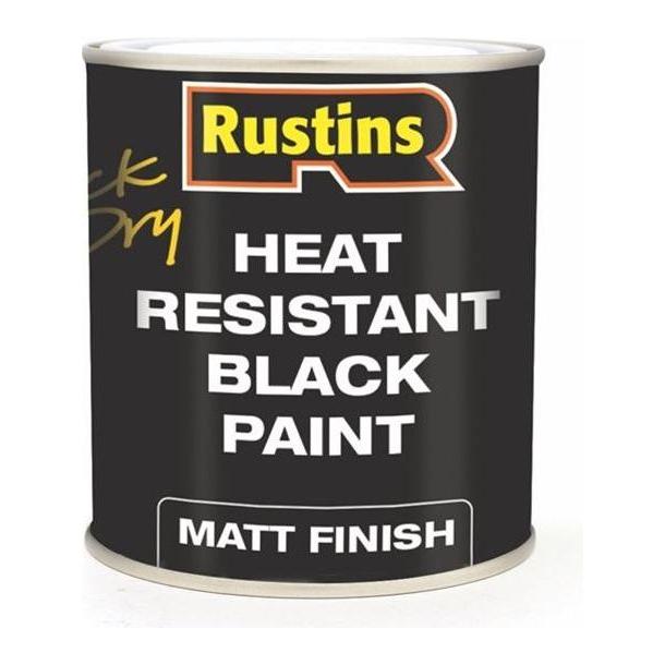 Rustins Quick Dry Heat Resistant Black Paint - 250ml