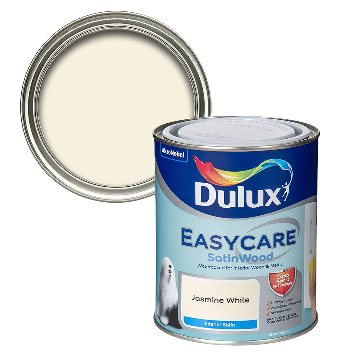 Dulux Satinwood Jasmine White - 750ml