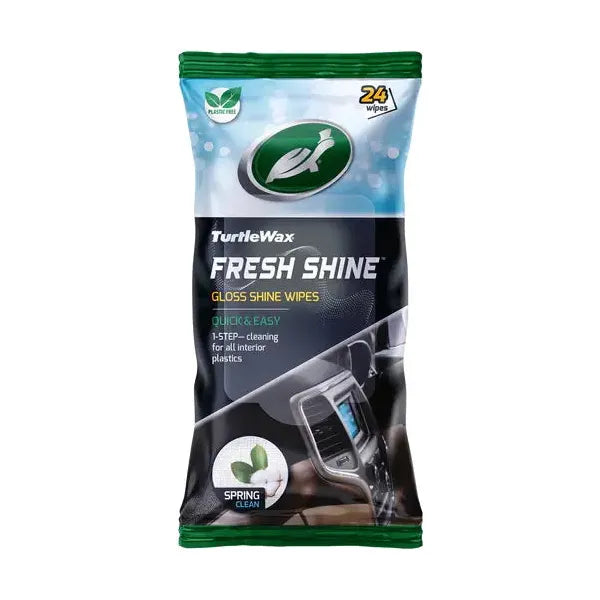 Turtlewax Fresh Shine Gloss Dashboard Wipes - Pack of 24
