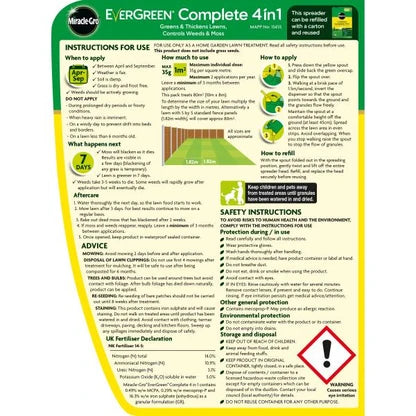 Miracle-Gro Evergreen 4in1 Complete Spreader Complete 80m2