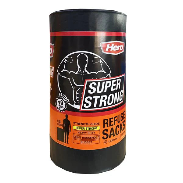 Hero Super Strong Refuse Sacks 85L | 20PK