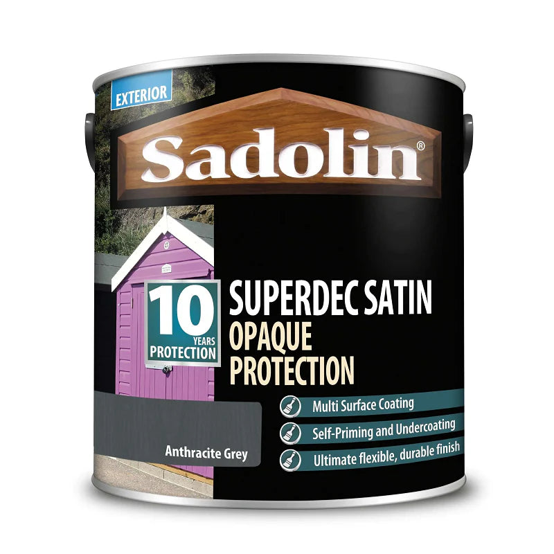 Sadolin Superdec Satin Wood - Anthracite Grey