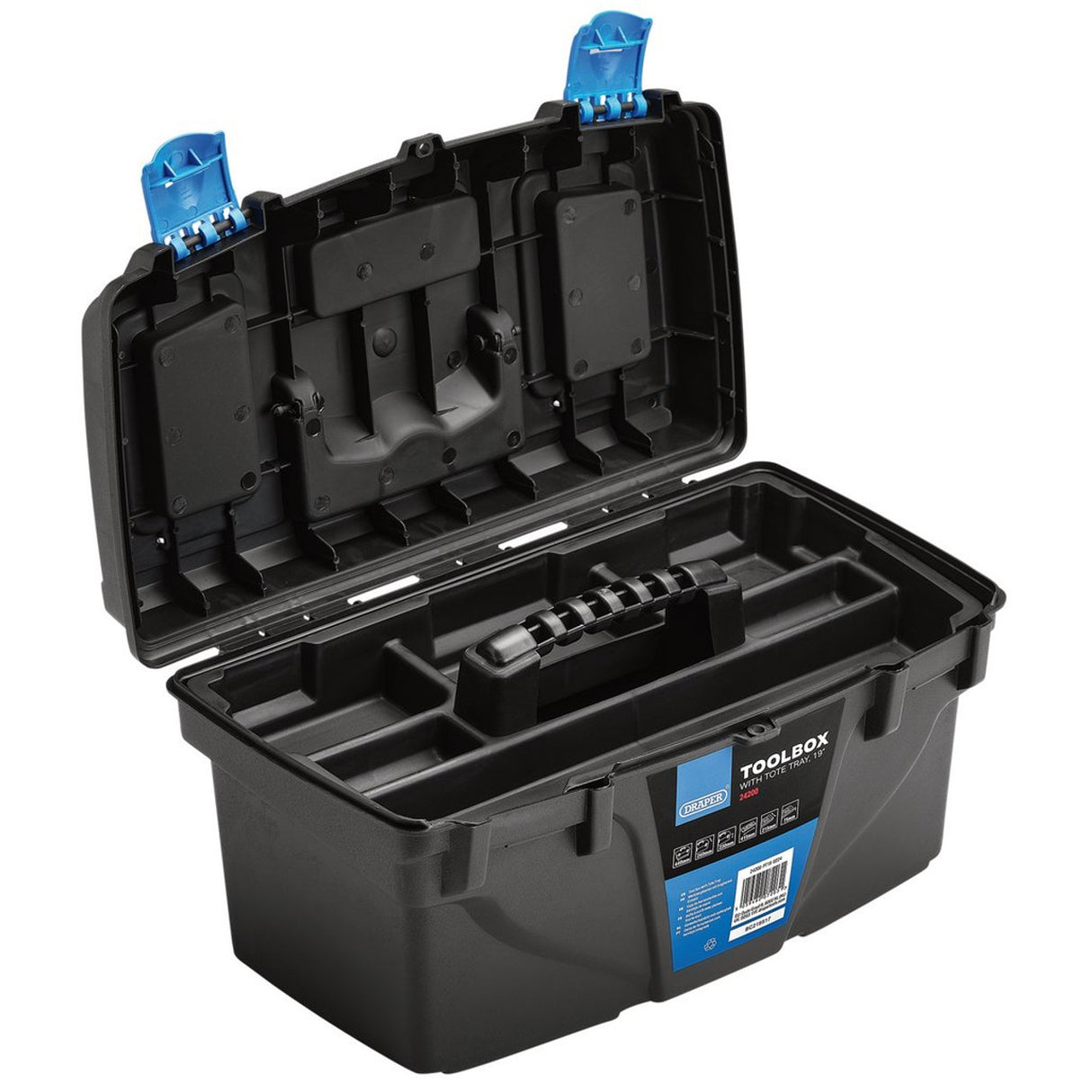 Draper Plastic Toolbox with Tote Tray | 22 inch
