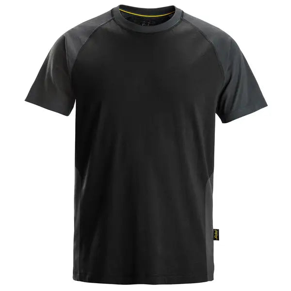 Snickers 2550 Two Coloured T Shirt Small Black Grey