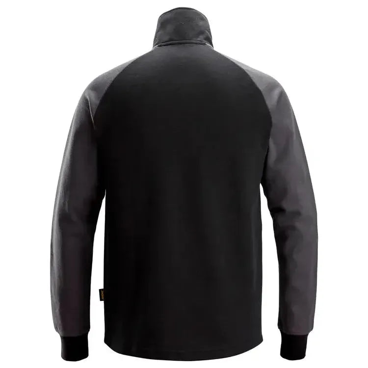 Snickers 2841 Two coloured 1/2 zipped Sweatshirt - Black