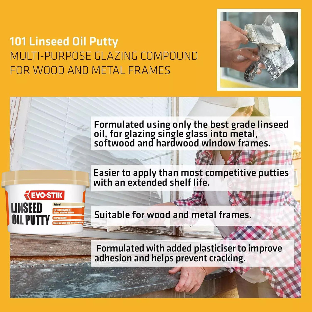 Evo-Stik Multi Purpose Linseed Oil Putty