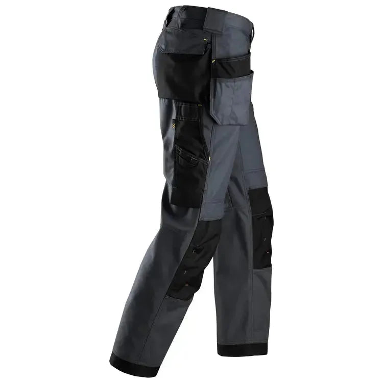 Snickers 3214 Canvas+ Craftsmen Holster Pockets Trousers Steel Grey