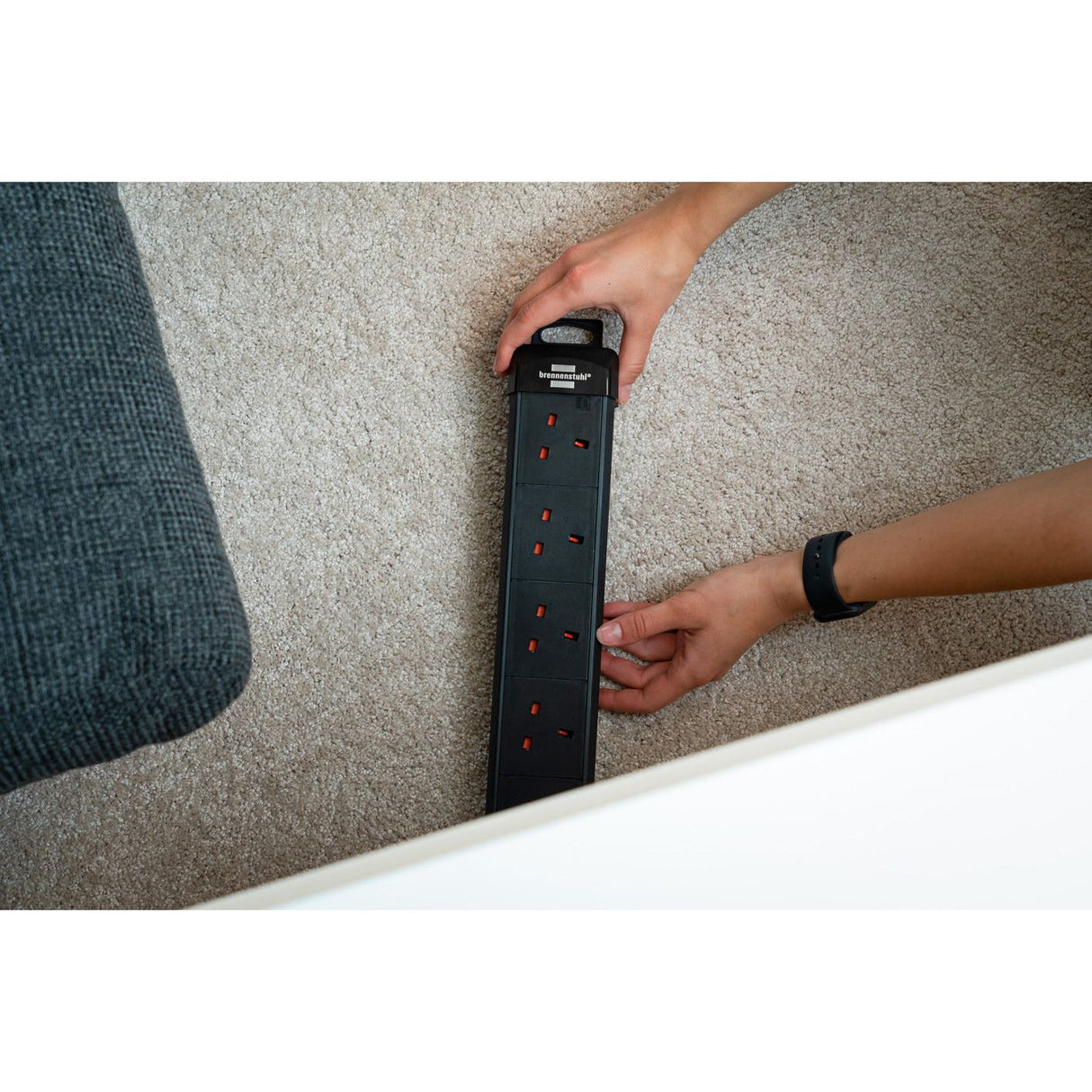 Brennenstuhl 13A 8 Gang Ext Lead 3M | Black