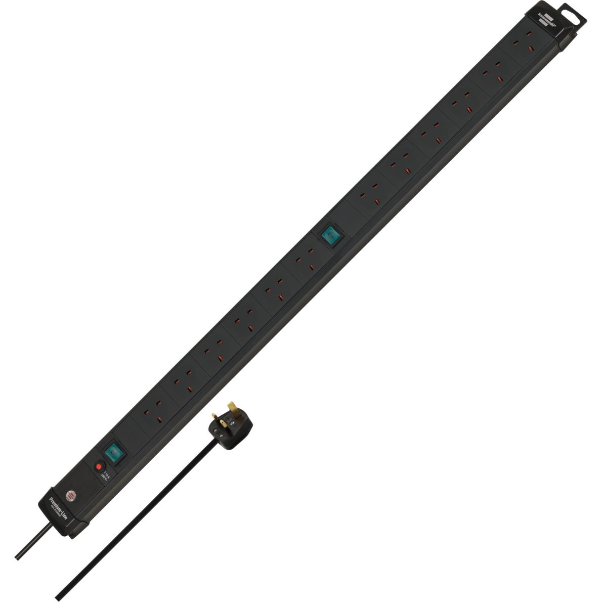 Brennenstuhl Premium-Line 12-Way Extension Lead 3m with Switch