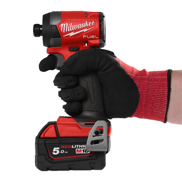 Hand holding a Milwaukee power tool with a white background
Milwaukee M18FID3-0 M18 Fuel Gen 4 Impact Driver | Bare Unit