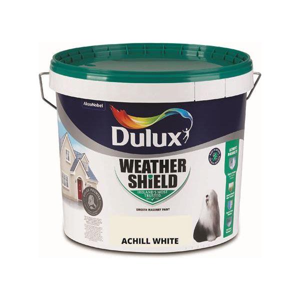 Dulux Weathershield Achill White Masonry Paint - 10L