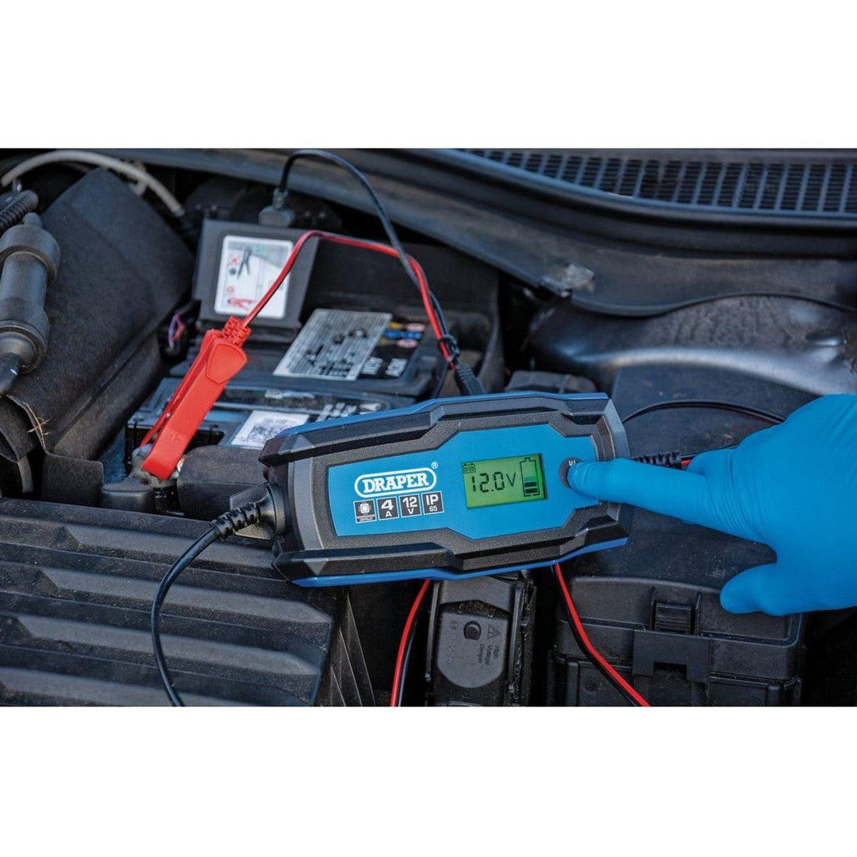 Draper 12V Smart Charger and Battery Maintainer, 4A