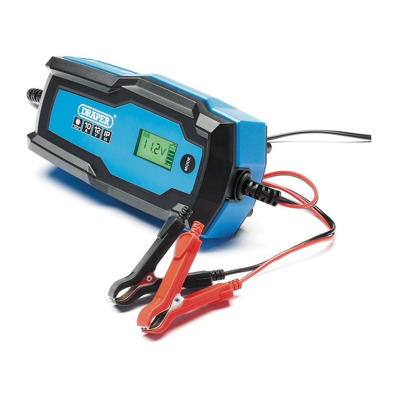 Draper 6/12V Smart Charger and Battery Maintainer, 10A