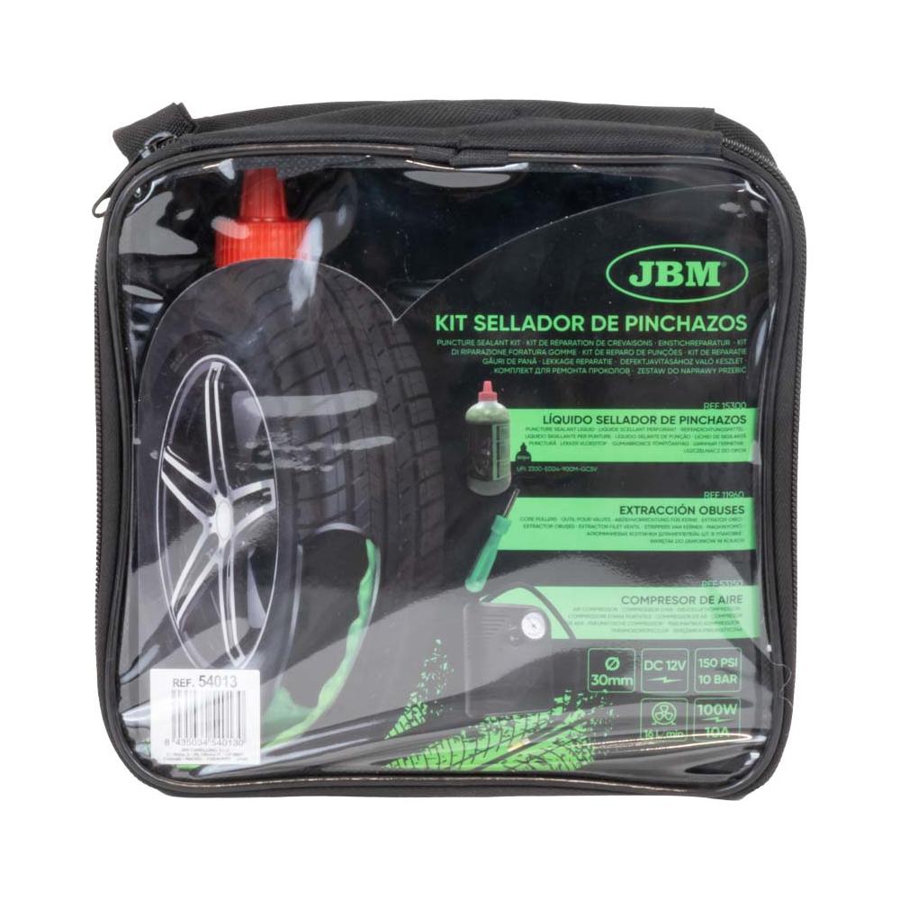 JBM Puncture Sealant Kit - Liquid & Air Compressor