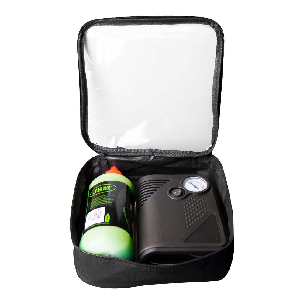 JBM Puncture Sealant Kit - Liquid & Air Compressor