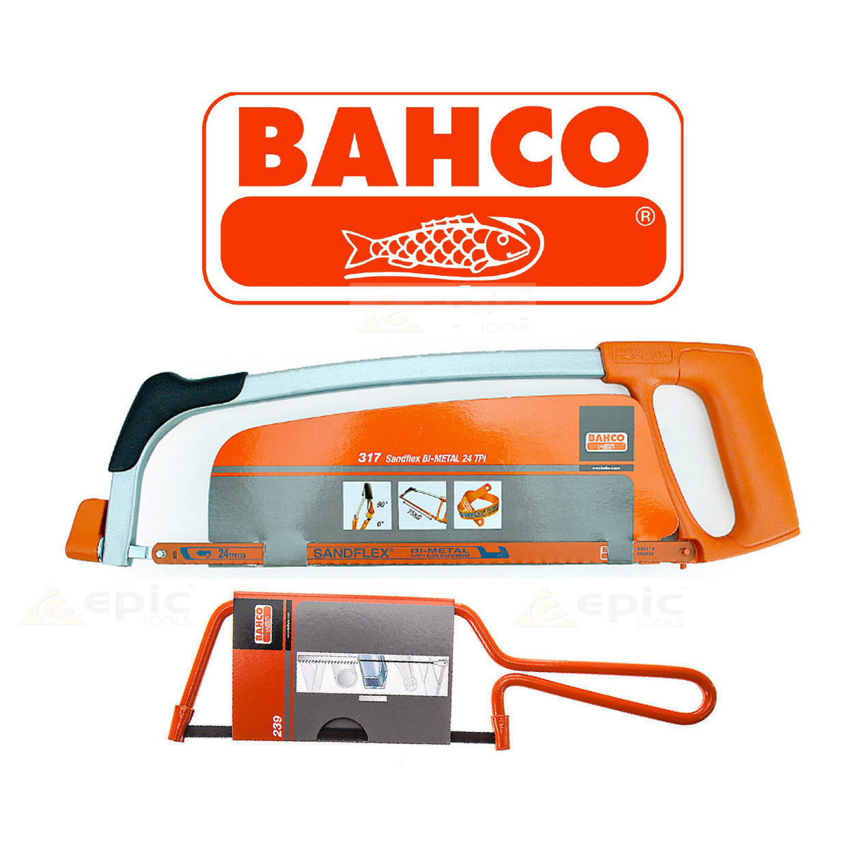 Bahco 300mm (12") Hacksaw & 150mm (6") Junior Hacksaw Pack