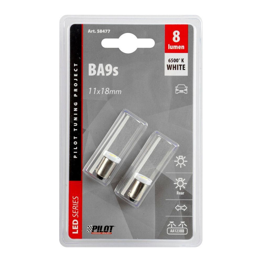 Lampa 12V Hyper - Led 6 -2 SMD x 3 chips - BA9S