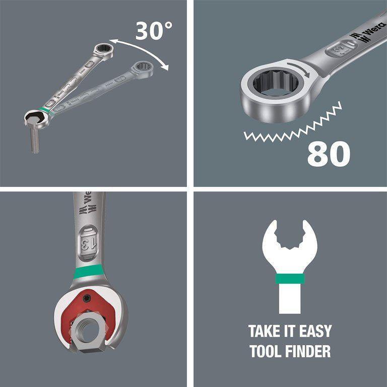 Wera 6000 Joker Ratcheting combination wrench - 19 x 246 mm