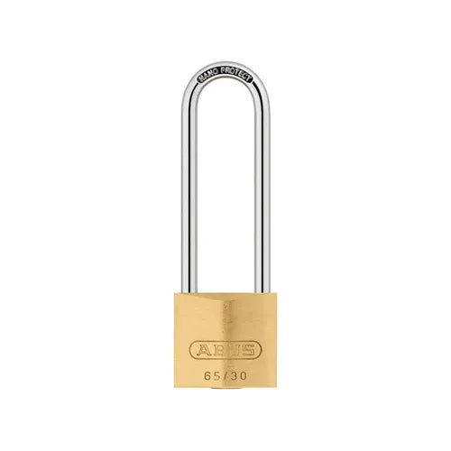 Abus 65 Brass Long Shackle Padlock