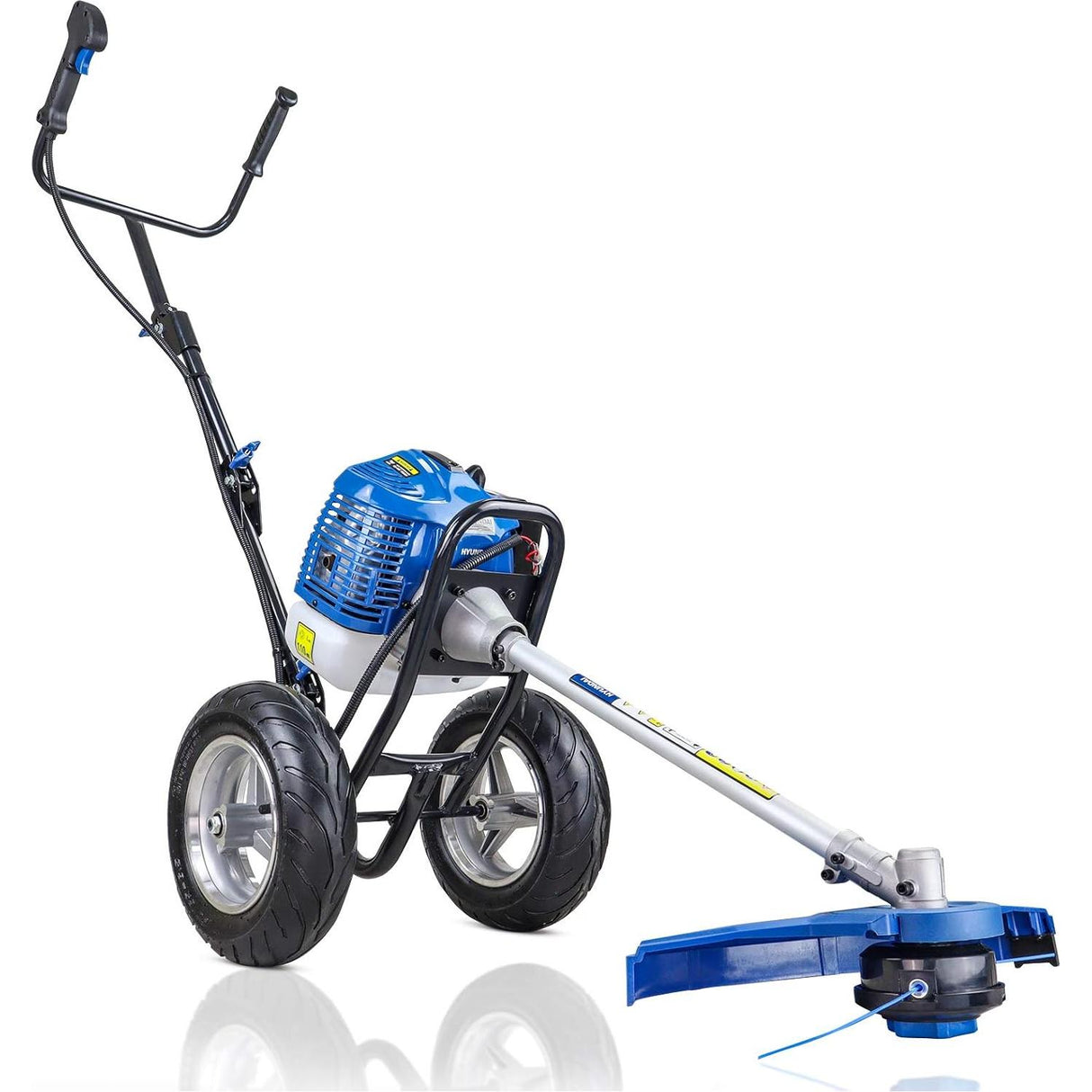 Hyundai 52cc Petrol Wheeled Grass Trimmer 43cm Cutting Width Large Wheels - HYWT5200X