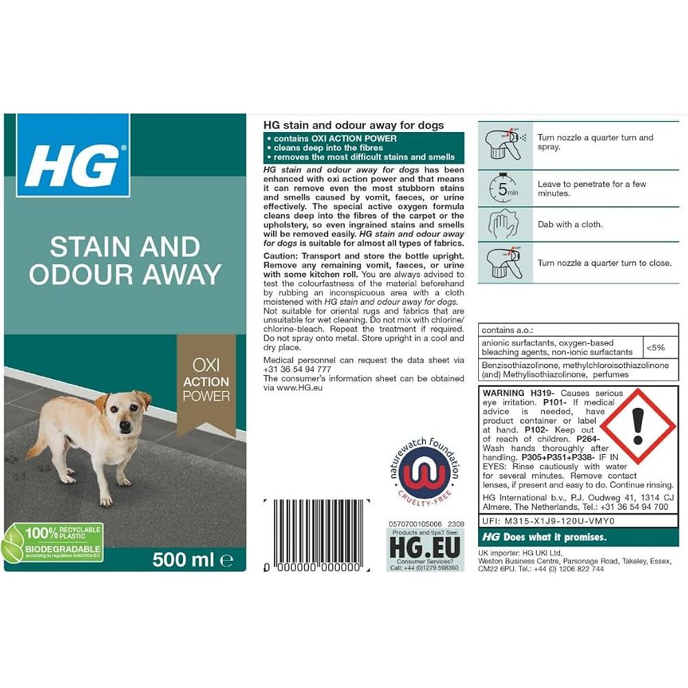 HG Stain & Odour Away Dog | 500ml