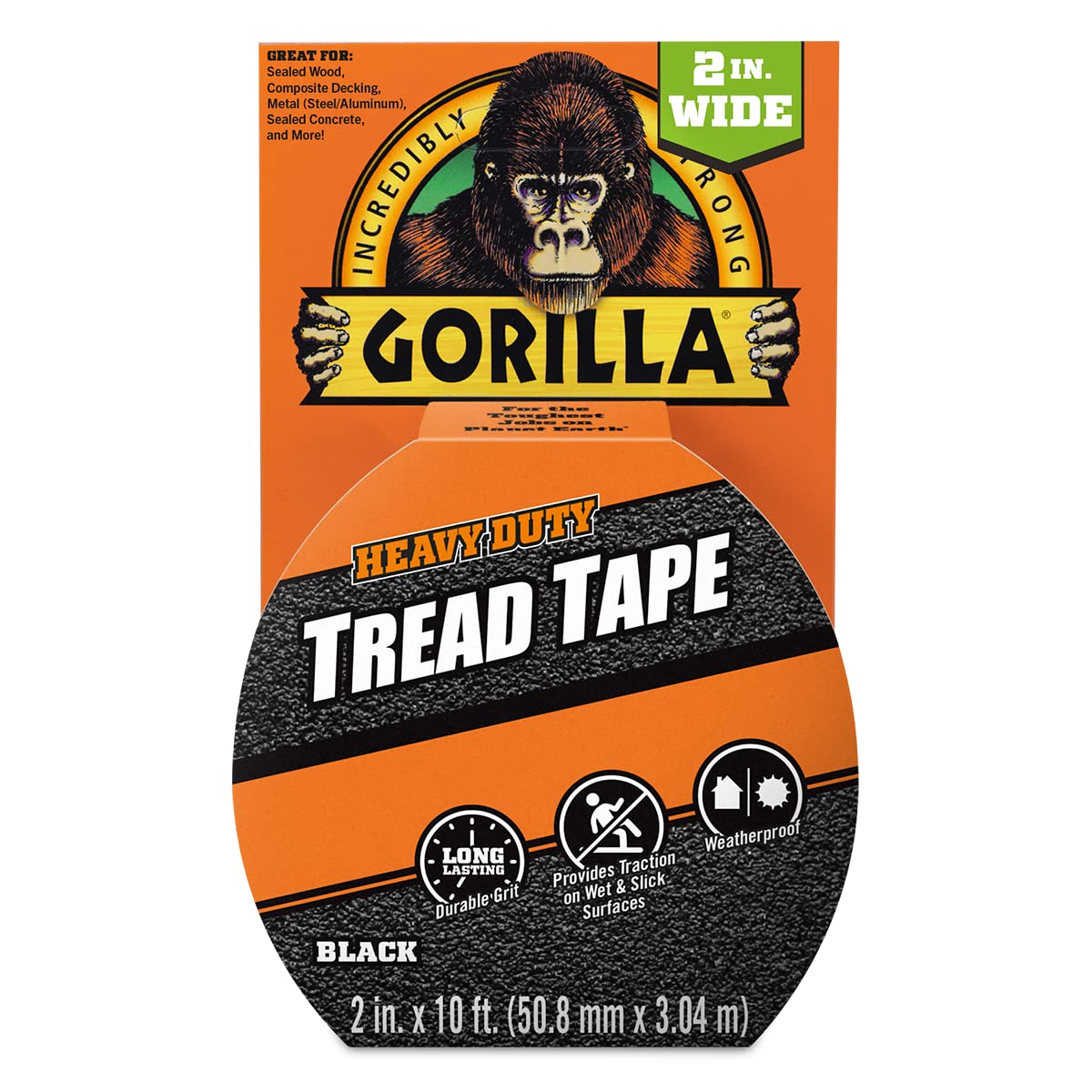Gorilla 3044310 Anti Slip Tread Tape | Black - 3m