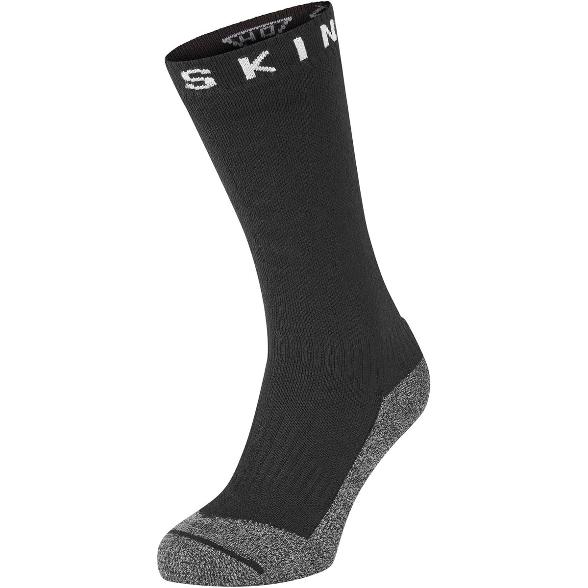 Sealskinz Nordelph Waterproof Warm Weather Soft Touch Mid Length Sock | Black/Grey