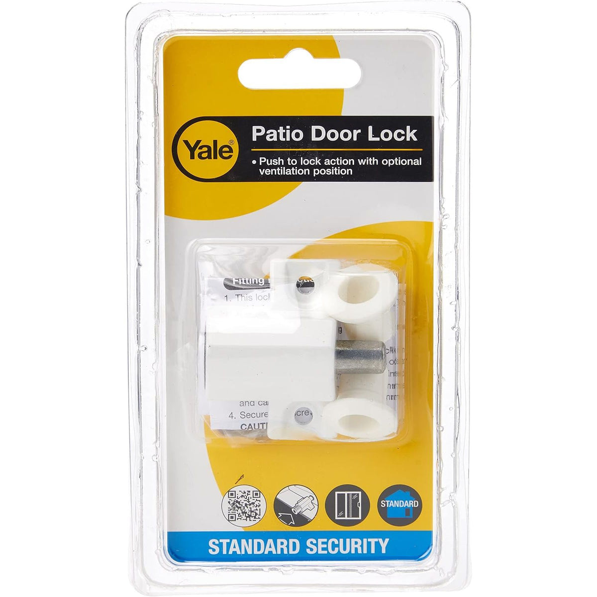 Yale P114 Patio Door Lock | White