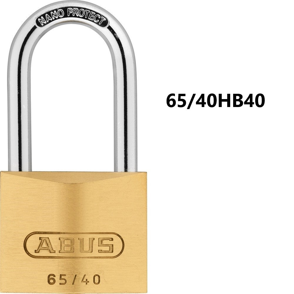 Abus 65 Brass Long Shackle Padlock