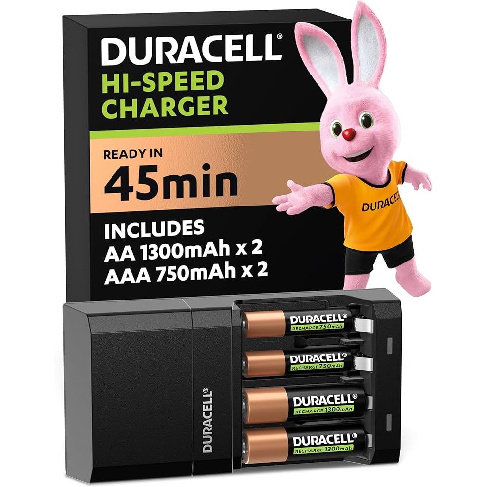 Duracell 4-Battery Charger with Batteries