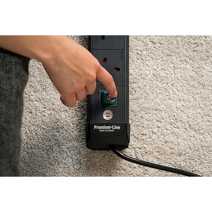 Brennenstuhl 13A 8 Gang Ext Lead 3M | Black