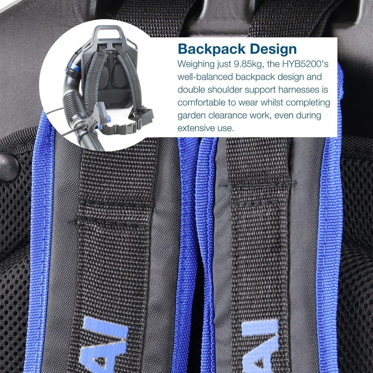 Hyundai Petrol Leaf Blower Backpack 52cc