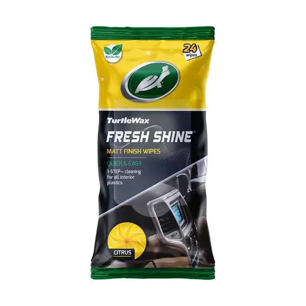 Turtlewax Fresh Shine Matt Finish Wipes Pack of 24