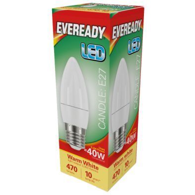 Eveready LED Candle 6W 470lm | Warm White