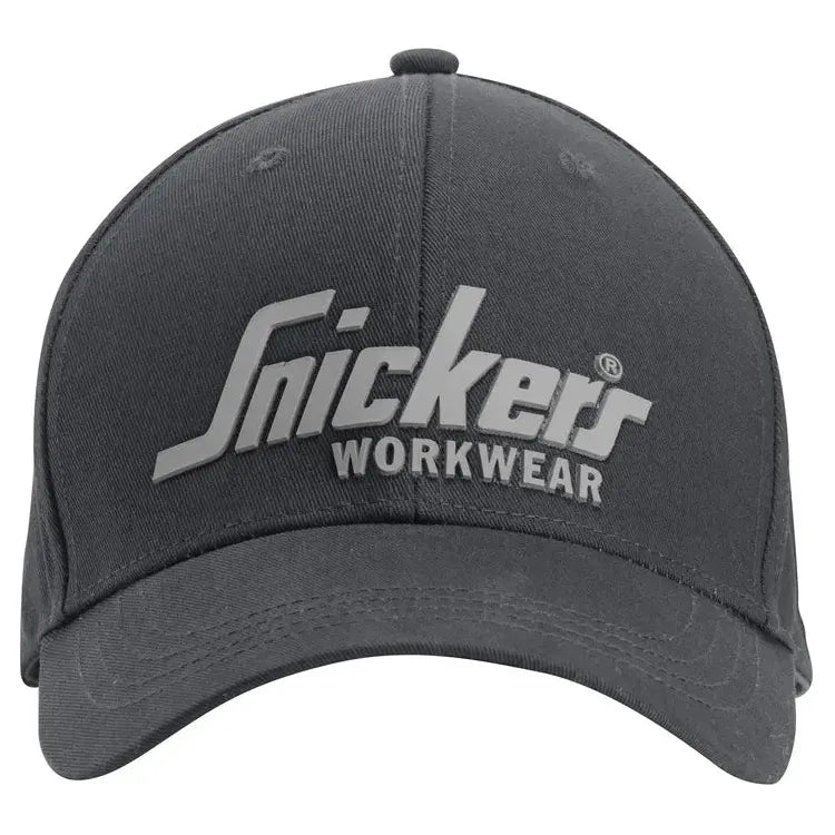 Snickers 9041 Logo Baseball Cap Steel Grey