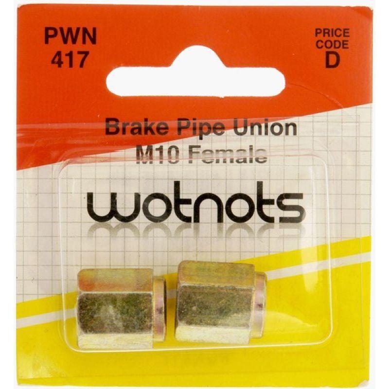 Wot-Nots Brake Pipe Union Female M10 X 1