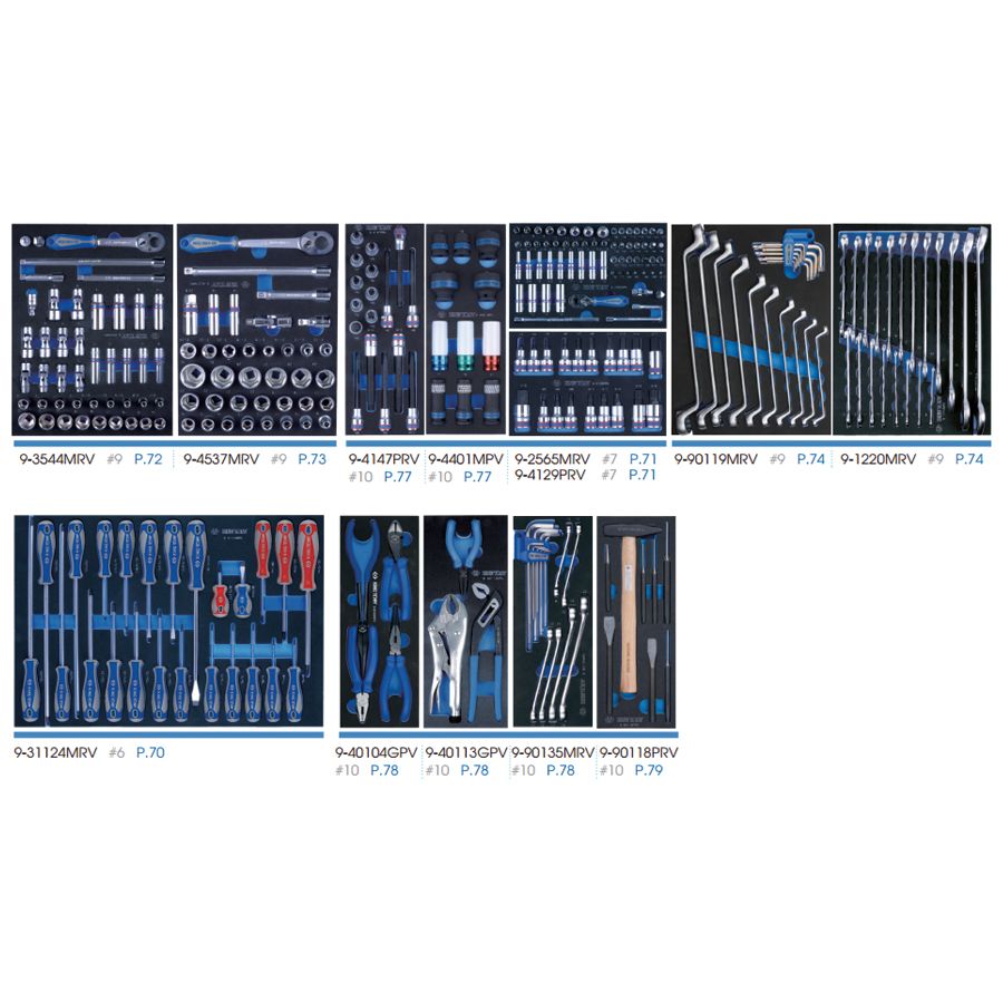 King Tony 934-010MRVD Tool Trolley Set (EVA FOAM) | 286 Pieces