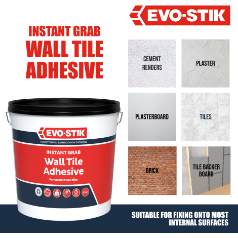 Evo-Stik Wall Tile Adhesive Instant Grab 2.5L