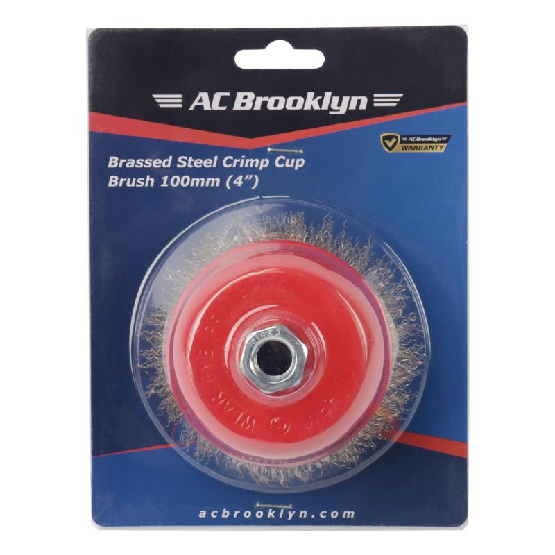 AC Brooklyn Brassed Steel Crimp Cup Brush 100mm