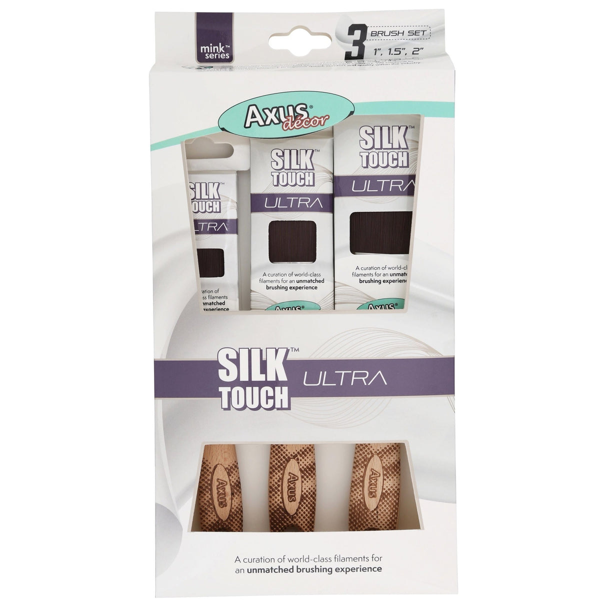 Axus Silk Touch Ultra 3pk Paint Brush Set