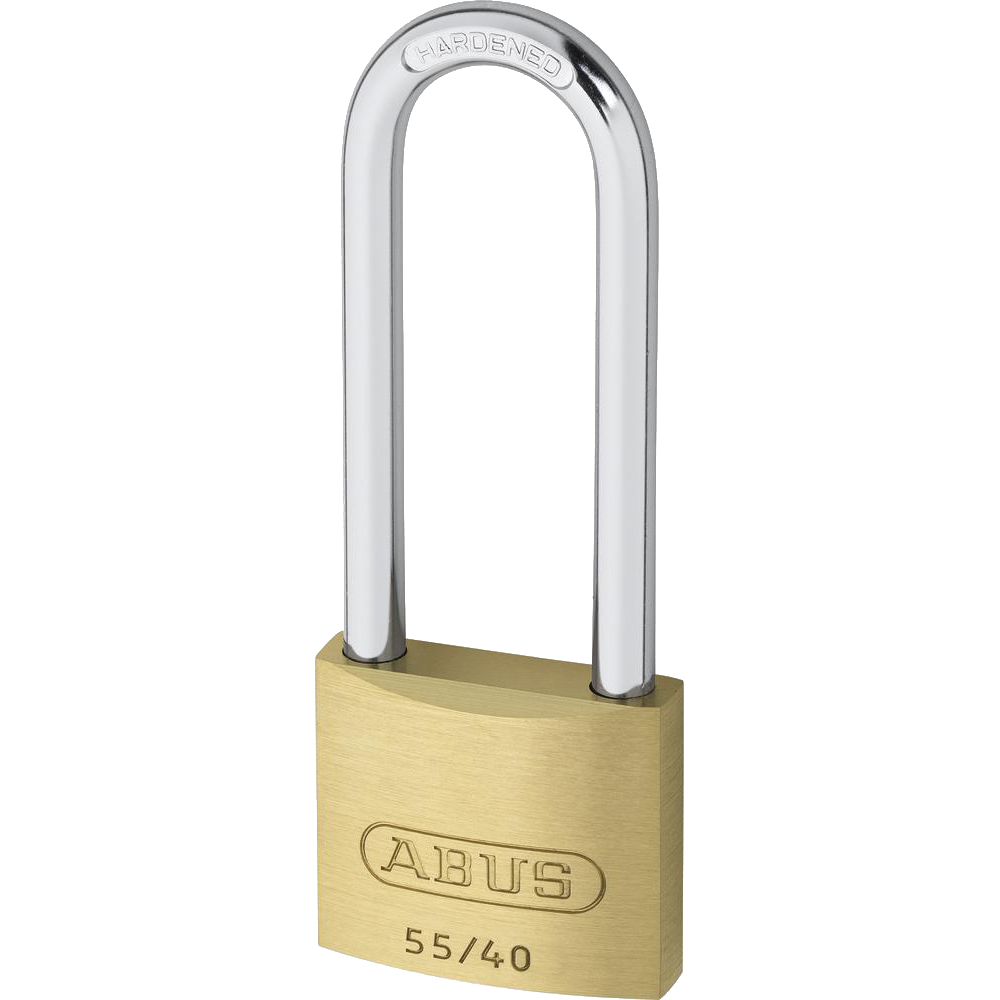 Abus 55 Series Brass Long Shackle Padlock | 63mm