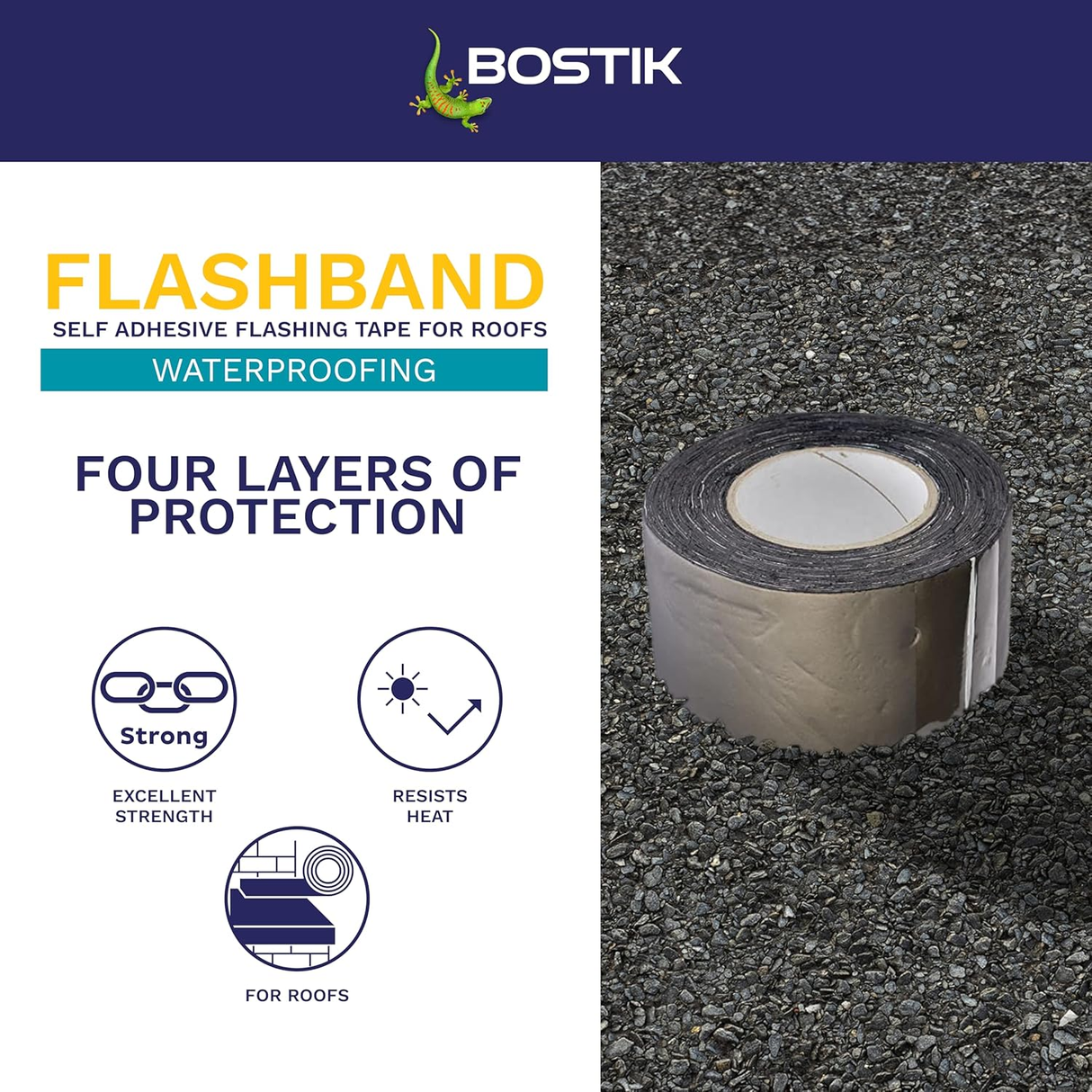 Bostik EVO Flashband Roll | Grey - 100mm x 10m
