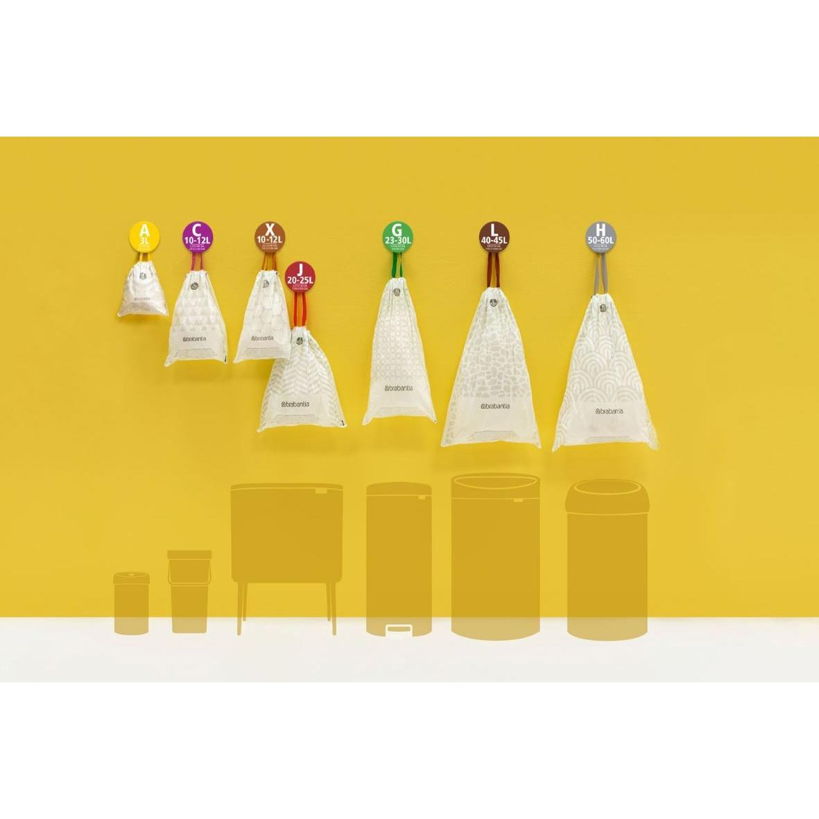 Brabantia Perfit Fit 10 Bin Bags - 50-60L