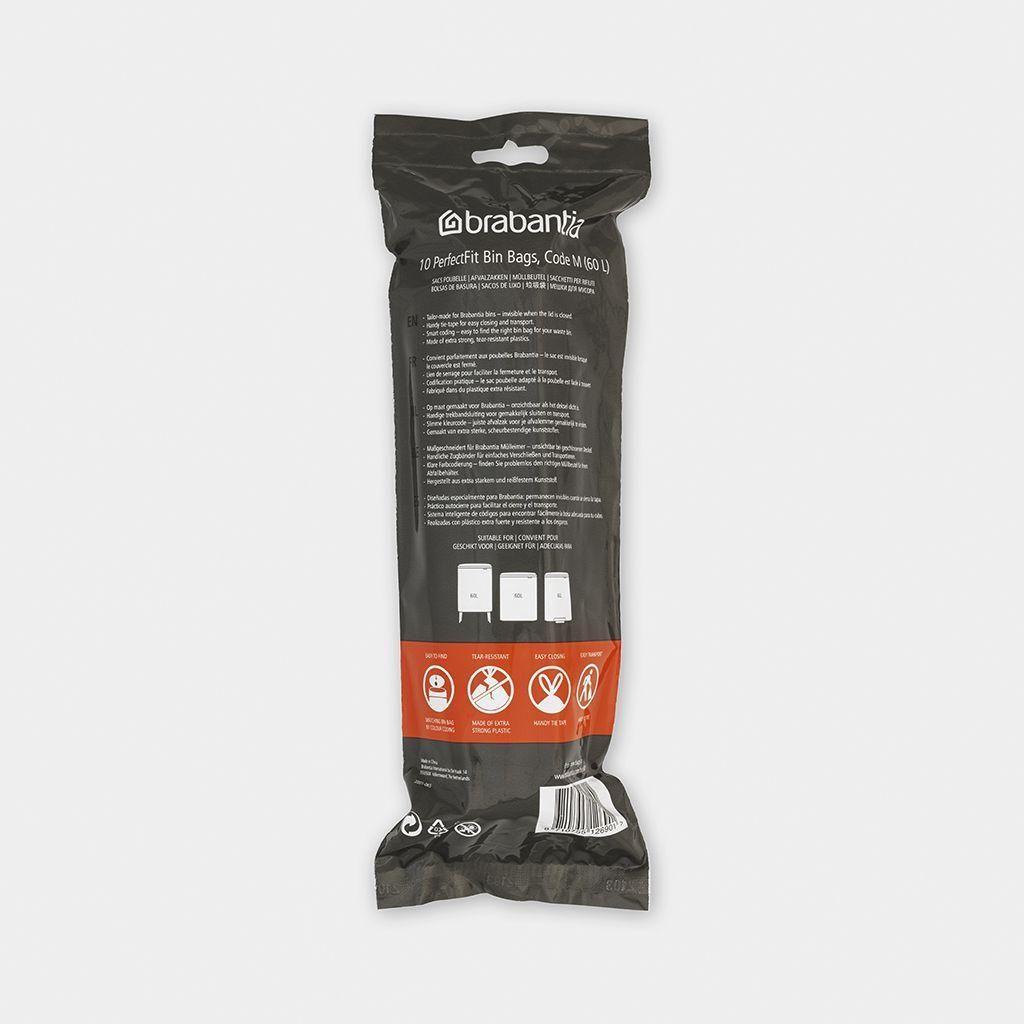 Brabantia Perfit Fit 10 Bin Bags - 60L